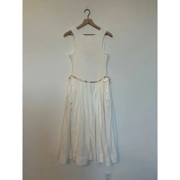 NWT Free People Nightingale Seersucker Midi Dress - Picture 5 of 7